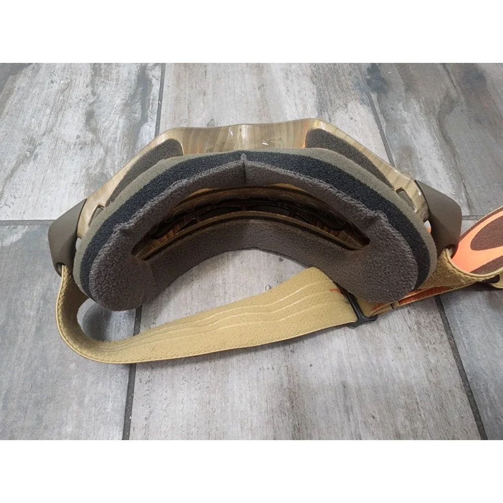 Oakley Goggles Crowbarbrown Wet dry Neon rhone w24k iridium Ski Snow Brown Strap